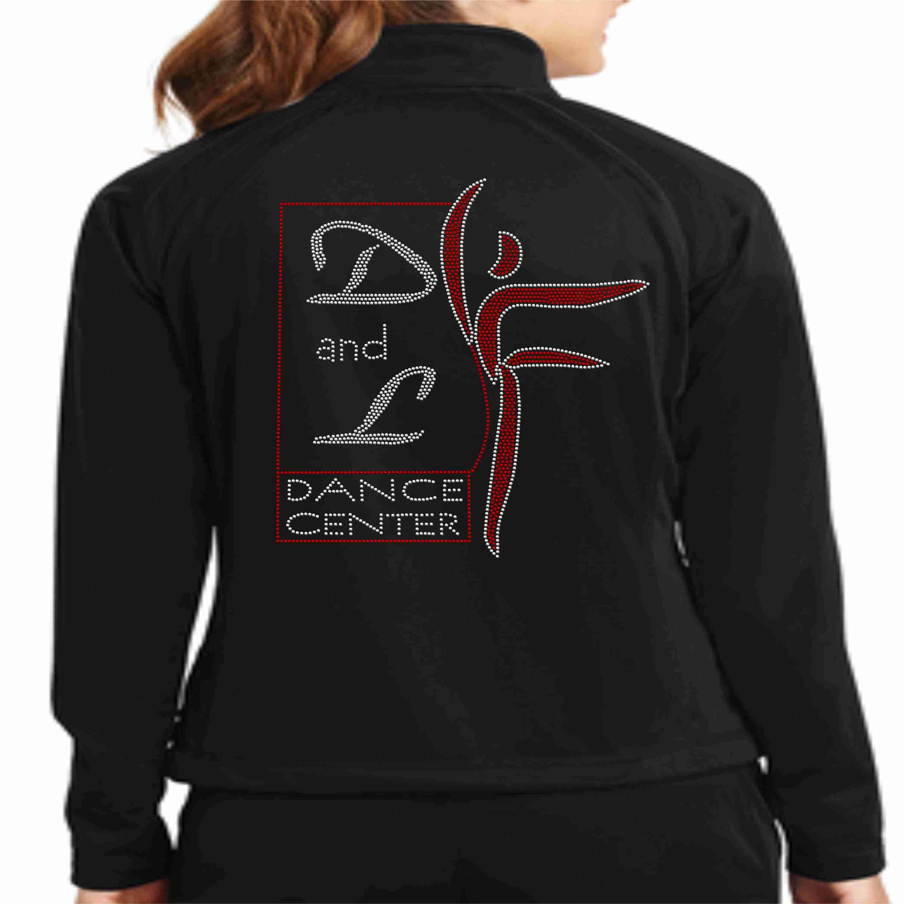 D and L Dance Center Spangle Bling Ladies and Youth Tricot Cadet Jacket Zip up jacket Becky's Boutique Ladies Small 