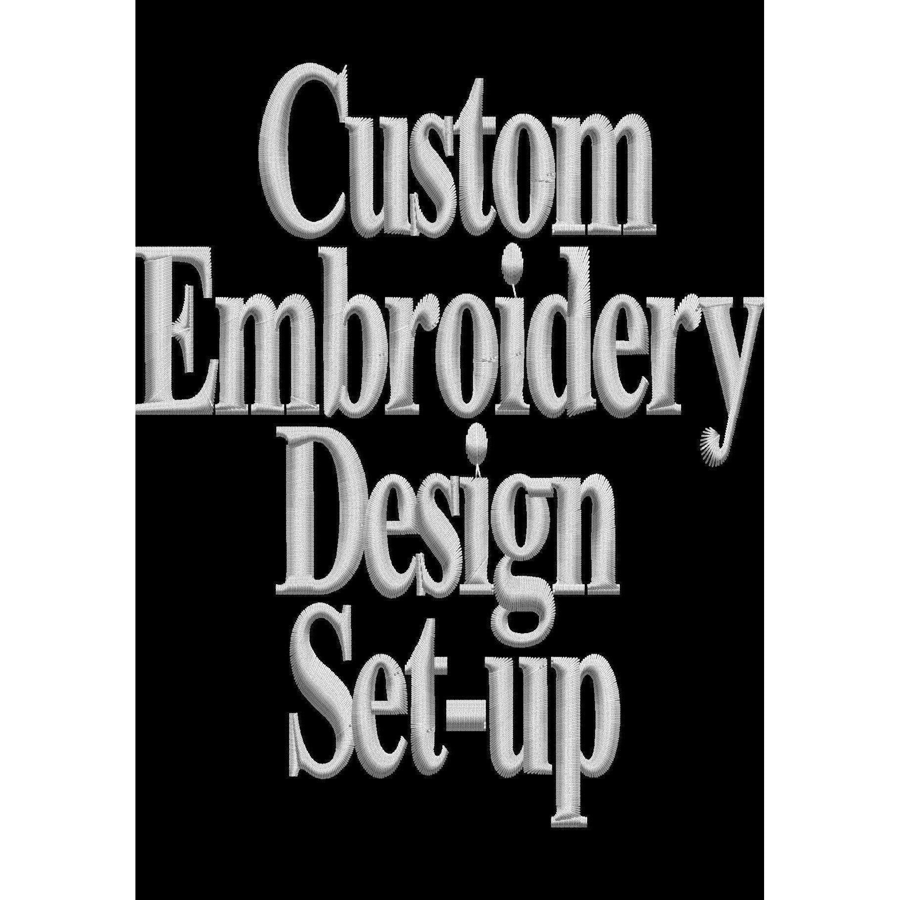 Custom Embroidery - Design Set Up-Beckys-Boutique.com