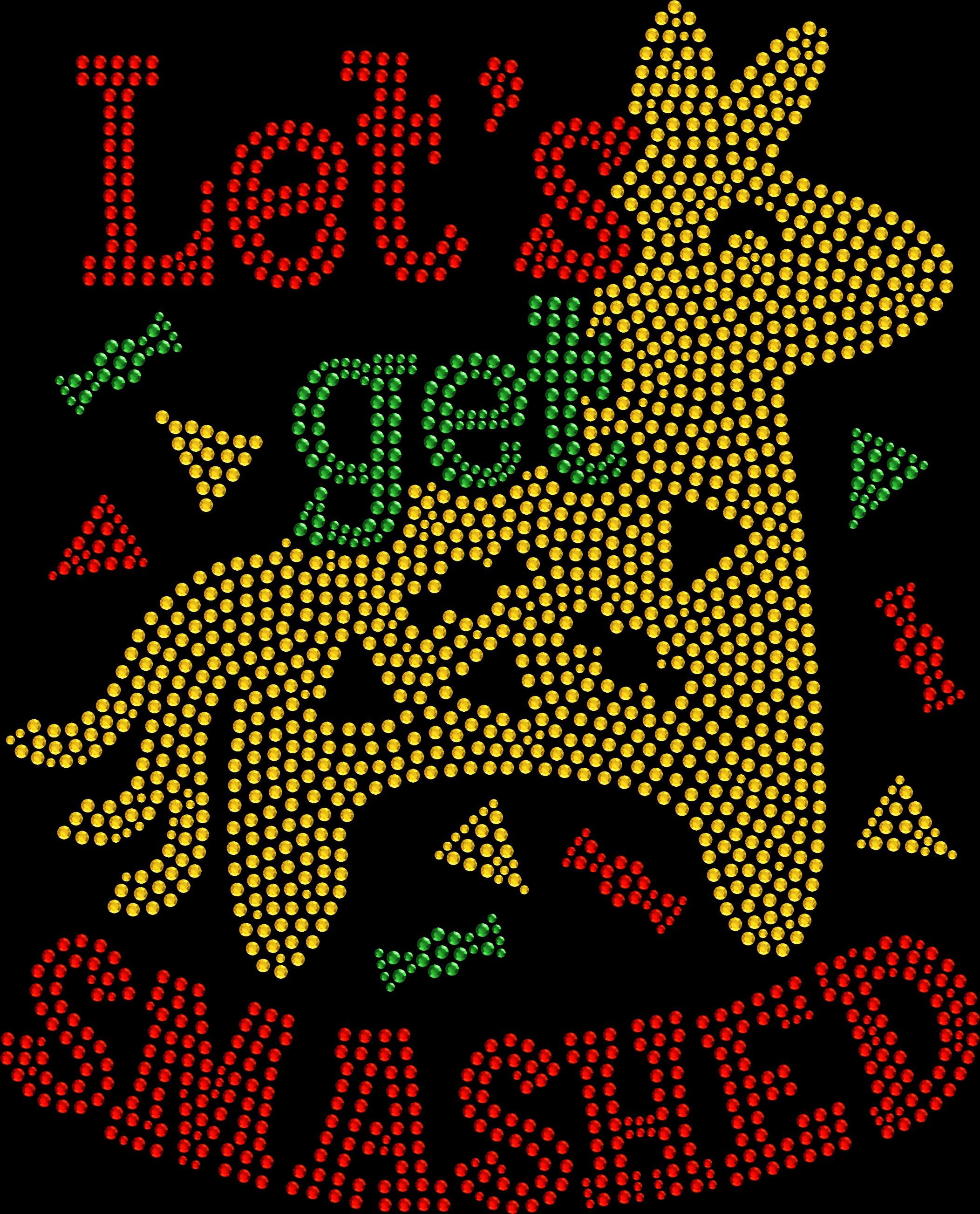 Sparkling rhinestone Let’s Get Smashed Cinco de Mayo piñata shirt on black fiesta t-shirt