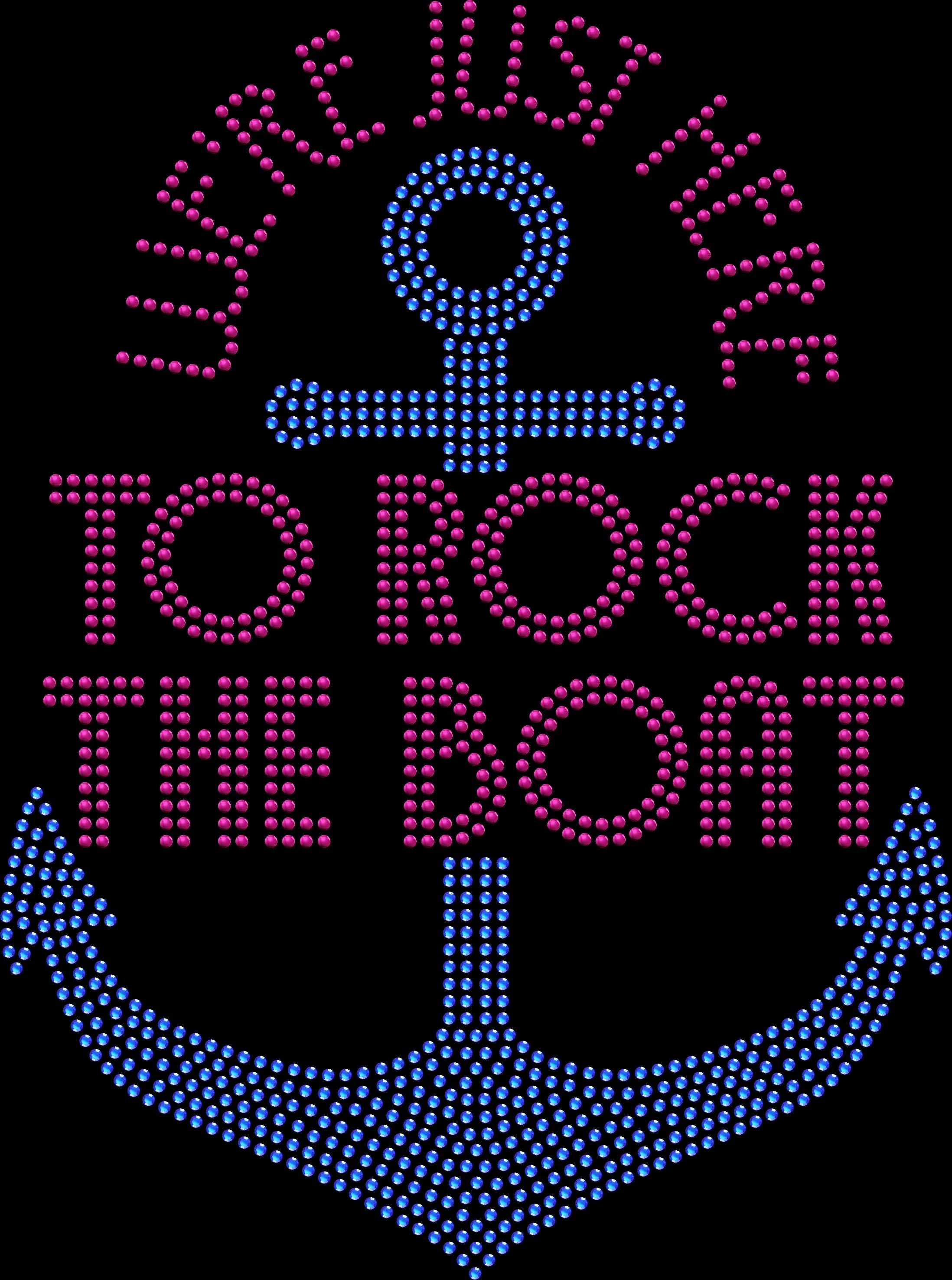 Bring the party vibes on your next cruise with this We’re Just Here to Rock the Boat rhinestone cruise shirt. Perfect for girls trips and vacations.