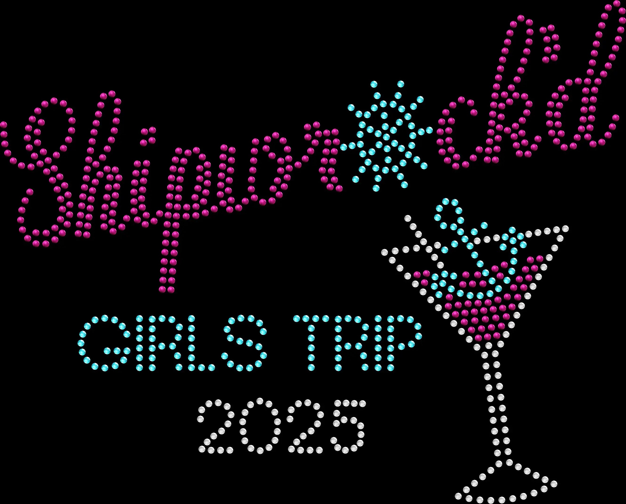 Get cruise-ready with this Shipwreck’d Girls Trip 2025 rhinestone shirt. Perfect for girls trips, cruises, and matching party outfits.