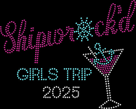 Get cruise-ready with this Shipwreck’d Girls Trip 2025 rhinestone shirt. Perfect for girls trips, cruises, and matching party outfits.