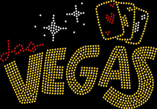 Sparkling Las Vegas vacation shirt for girls’ trips, casino weekends, birthdays, and bachelorette parties in rhinestones or holographic spangles.