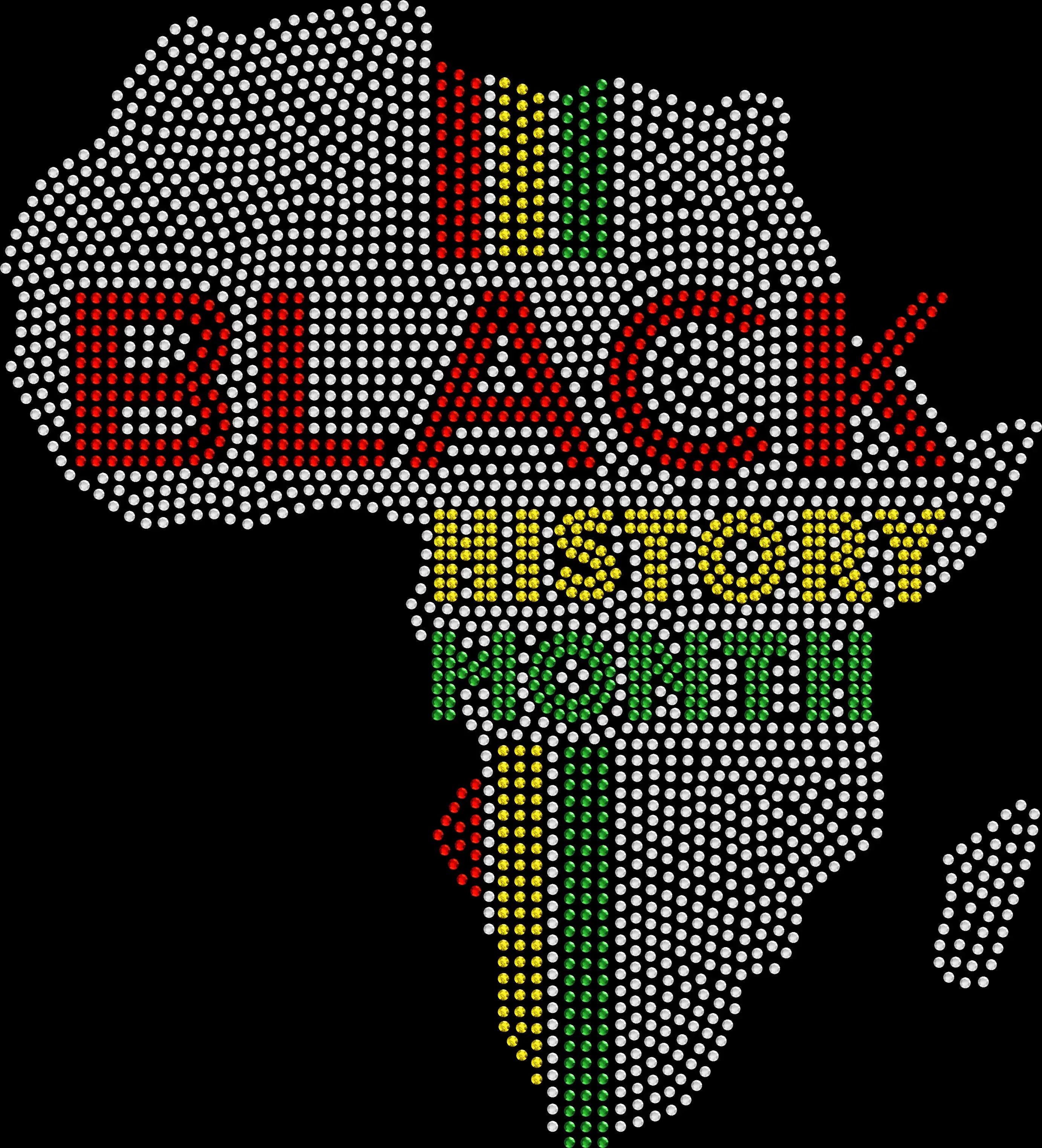 black history month africa rhinestone cultural pride shirt on black tee