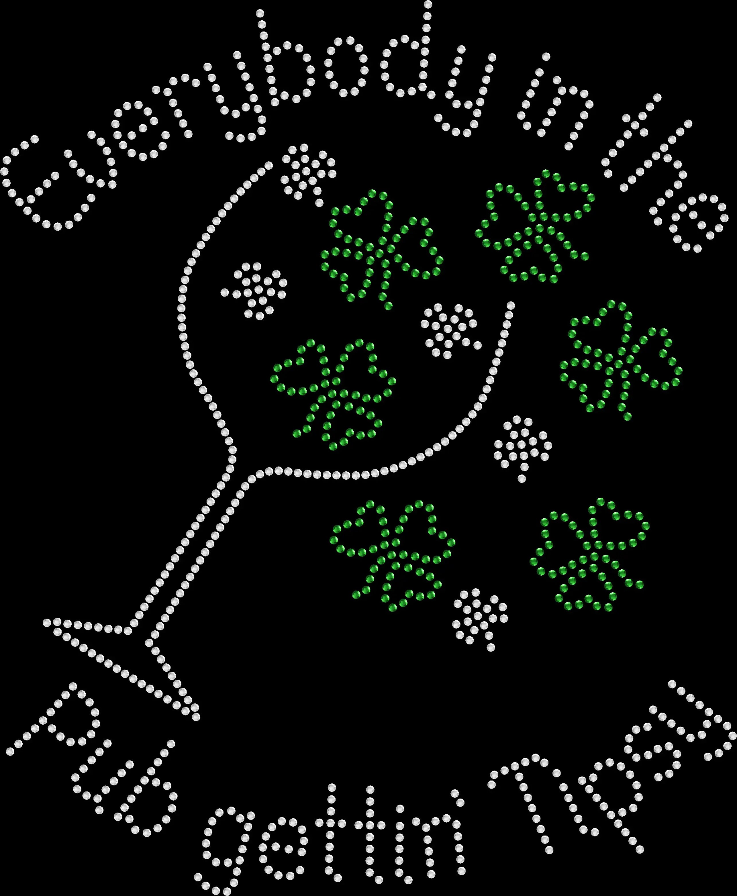 Everybody in the Pub Getting Tipsy rhinestone shirt featuring sparkling crystal lettering with wine glass and shamrock clovers on a soft women’s St Patrick’s Day holiday tee, perfect for pub crawls and festive celebrations