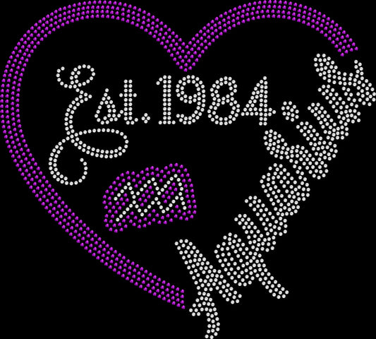 aquarius zodiac heart rhinestone shirt personalized with custom established year on black shirt