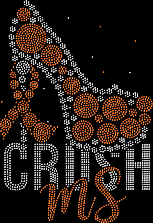 Show strength and support with this Crush MS High Heel rhinestone shirt. Perfect for Multiple Sclerosis awareness walks, fundraisers, support teams, and survivors.