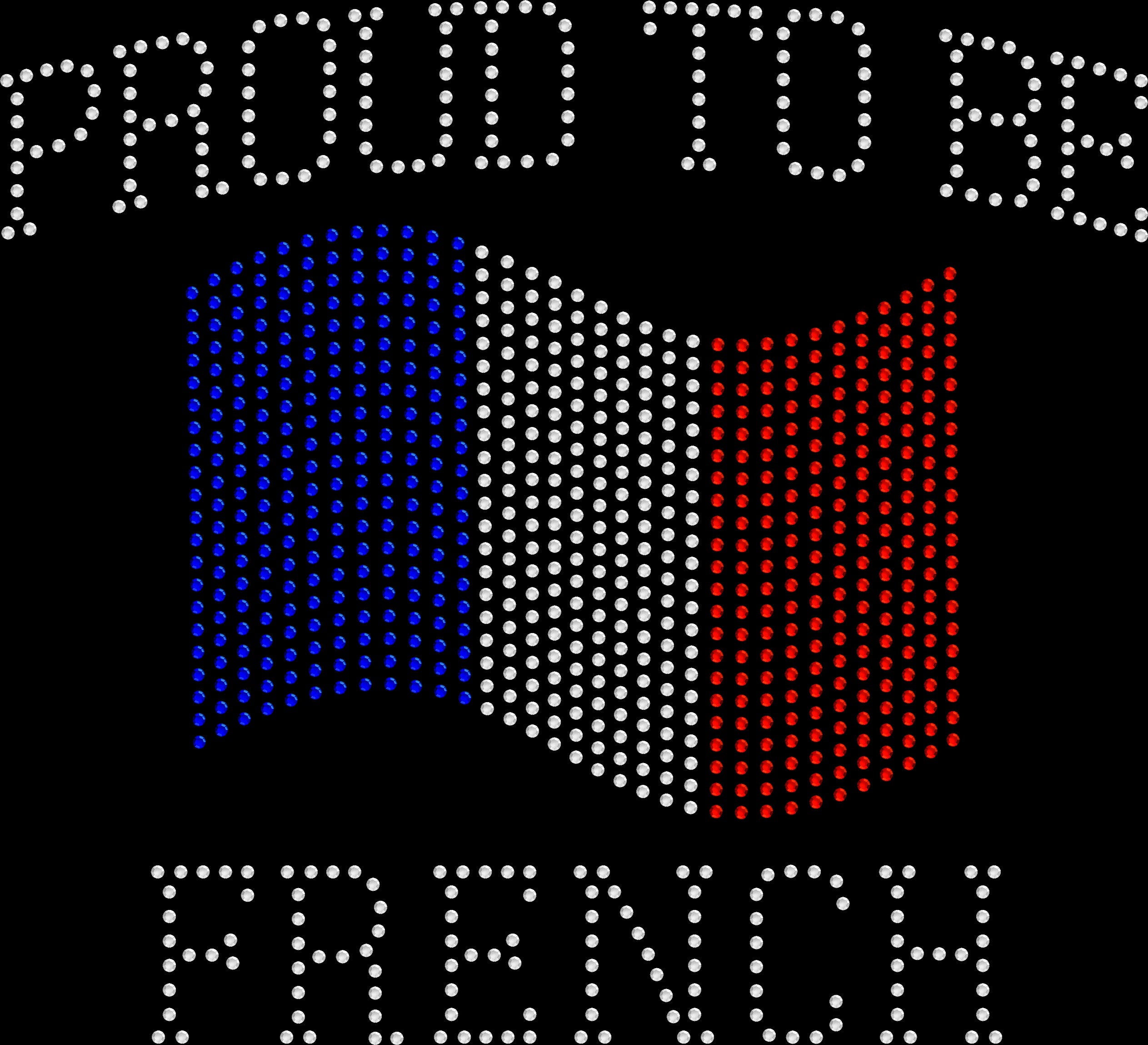Proud to be French rhinestone shirt with France flag design on a soft unisex tee, sparkly French pride shirt for women, heritage bling apparel with high shine rhinestones
