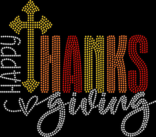 Happy Thanksgiving shirt featuring a festive autumn design made with premium glass rhinestones or holographic spangles. Ideal for Thanksgiving dinner, Friendsgiving, family gatherings, football games, fall festivals, holiday photos, hostess gifts, and cozy seasonal celebrations. 🦃🍁✨🥧