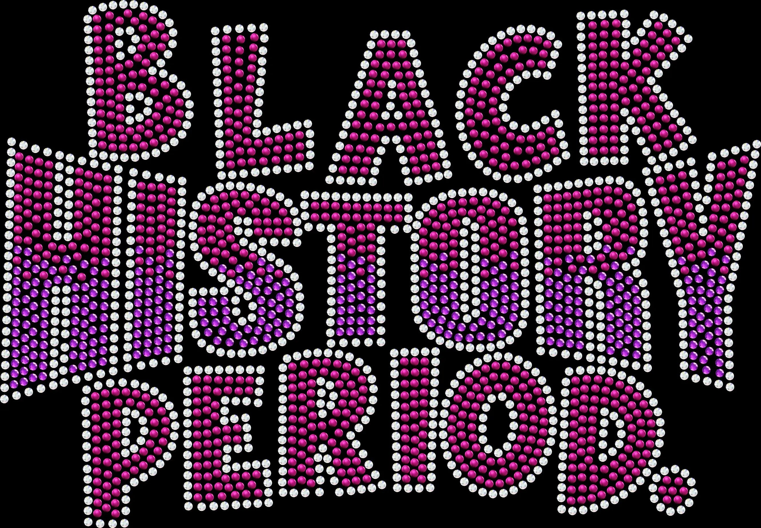 Black History Period rhinestone shirt featuring sparkling crystal lettering on a soft women’s fashion tee, celebrating Black pride, excellence, empowerment, and cultural heritage with bold glam sparkle