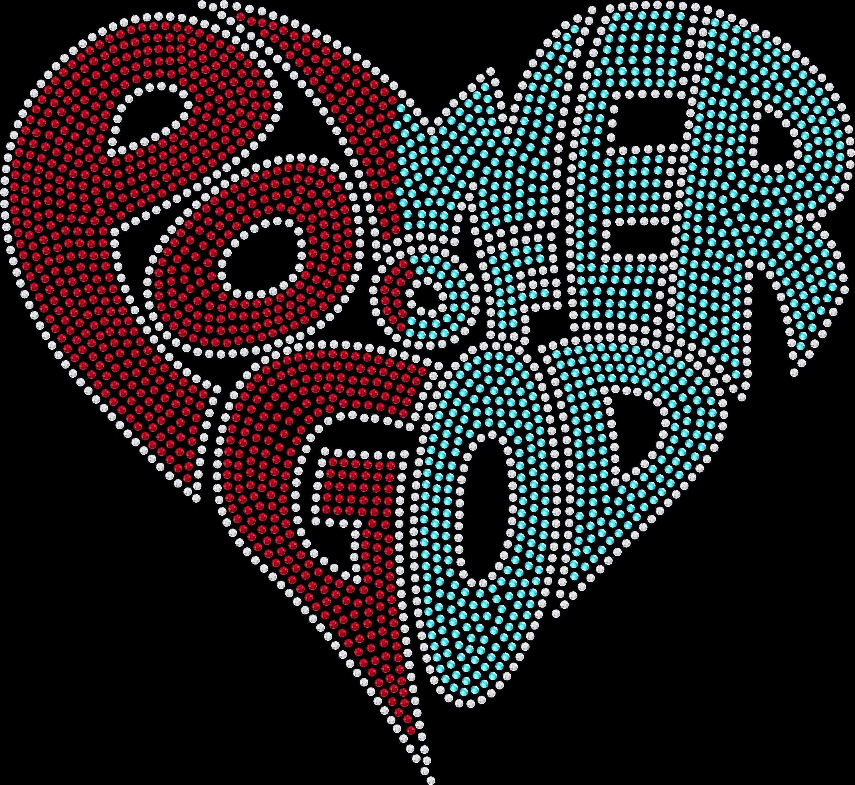 Sparkly rhinestone Power of God heart shirt Christian faith bling tee for women