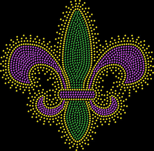 Sparkly rhinestone Fleur de Lis Firework shirt Mardi Gras Southern bling tee for women