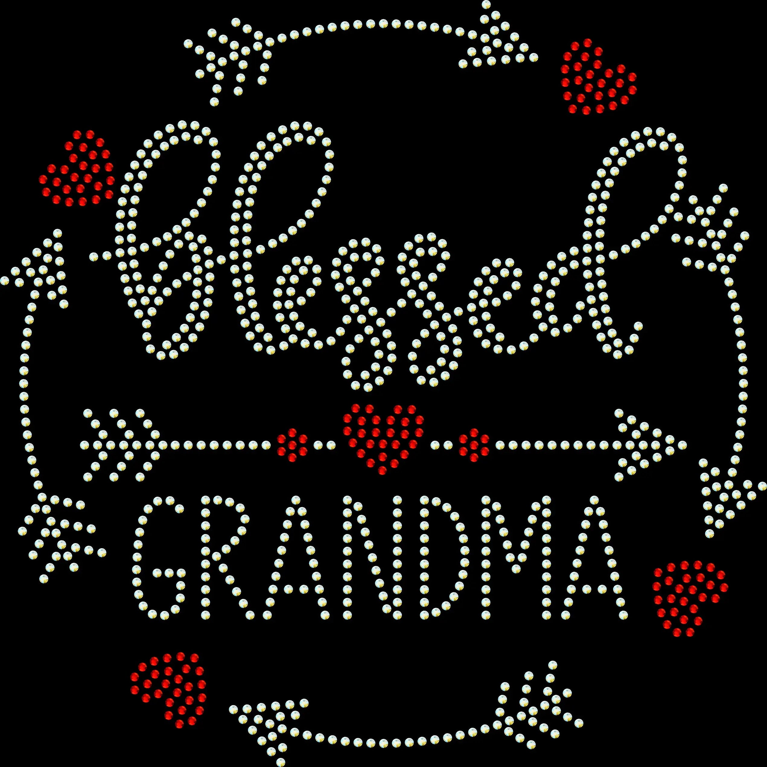 Sparkly rhinestone Blessed Grandma shirt glam nana bling tee gift for her