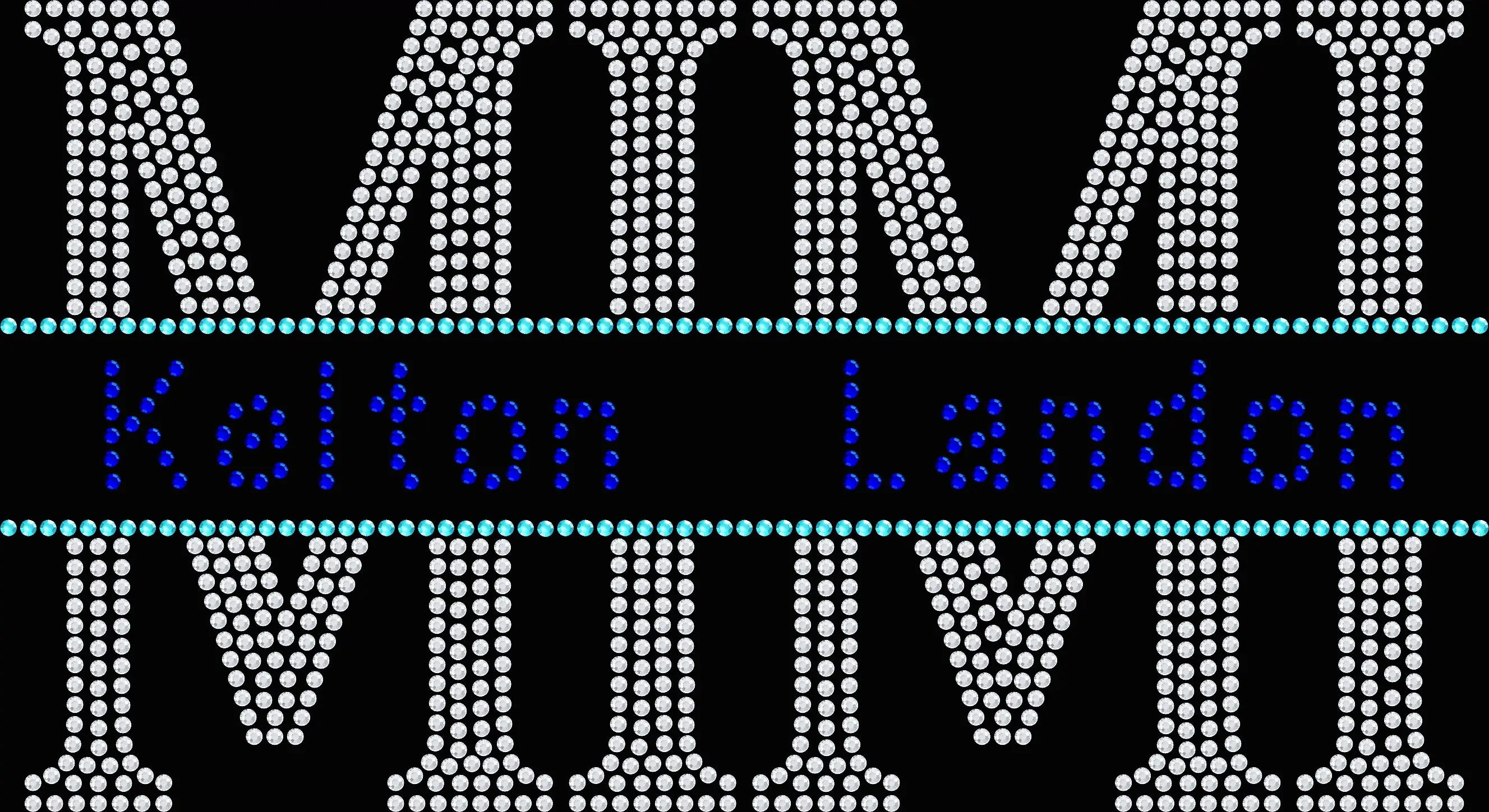 Sparkling rhinestone Mimi shirt with grandkids names on black t-shirt