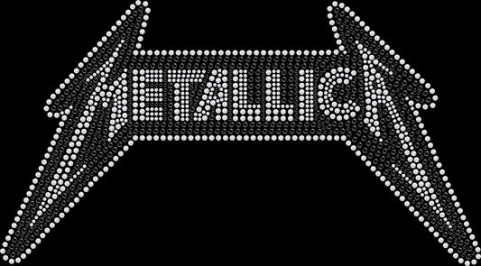Heavy metal inspired rhinestone shirt with sparkling crystal rock design on unisex tee, edgy concert style bling shirt for women, music themed apparel with high shine rhinestones
