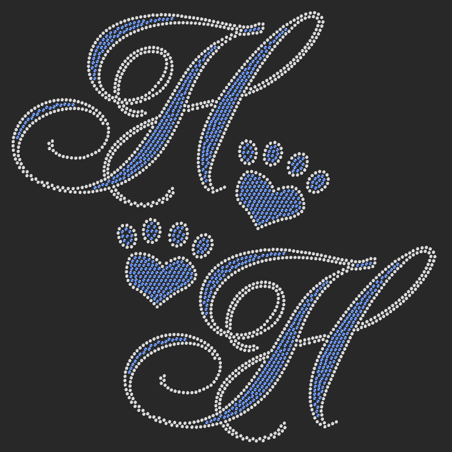 Cursive Double H - 186
