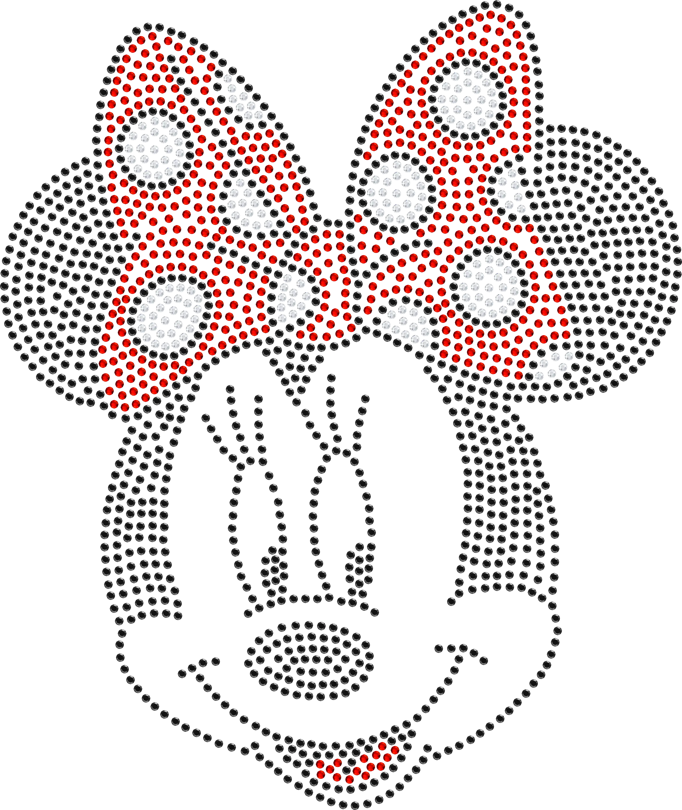 Sparkly rhinestone shirt featuring a cute cartoon mouse character with a bow design in bling detail on a soft cotton unisex t-shirt, perfect for theme park trips, vacations, and fun outfits.
