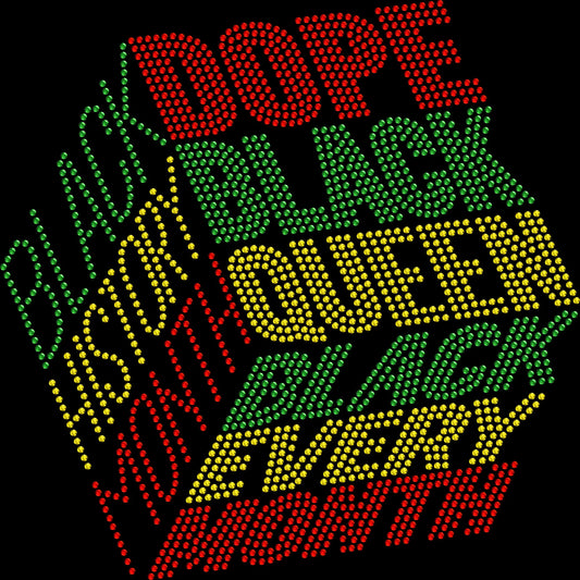1865 Juneteenth rhinestone shirt with sparkling block number design on unisex tee, freedom day shirt for women, black history pride bling apparel with high shine rhinestones