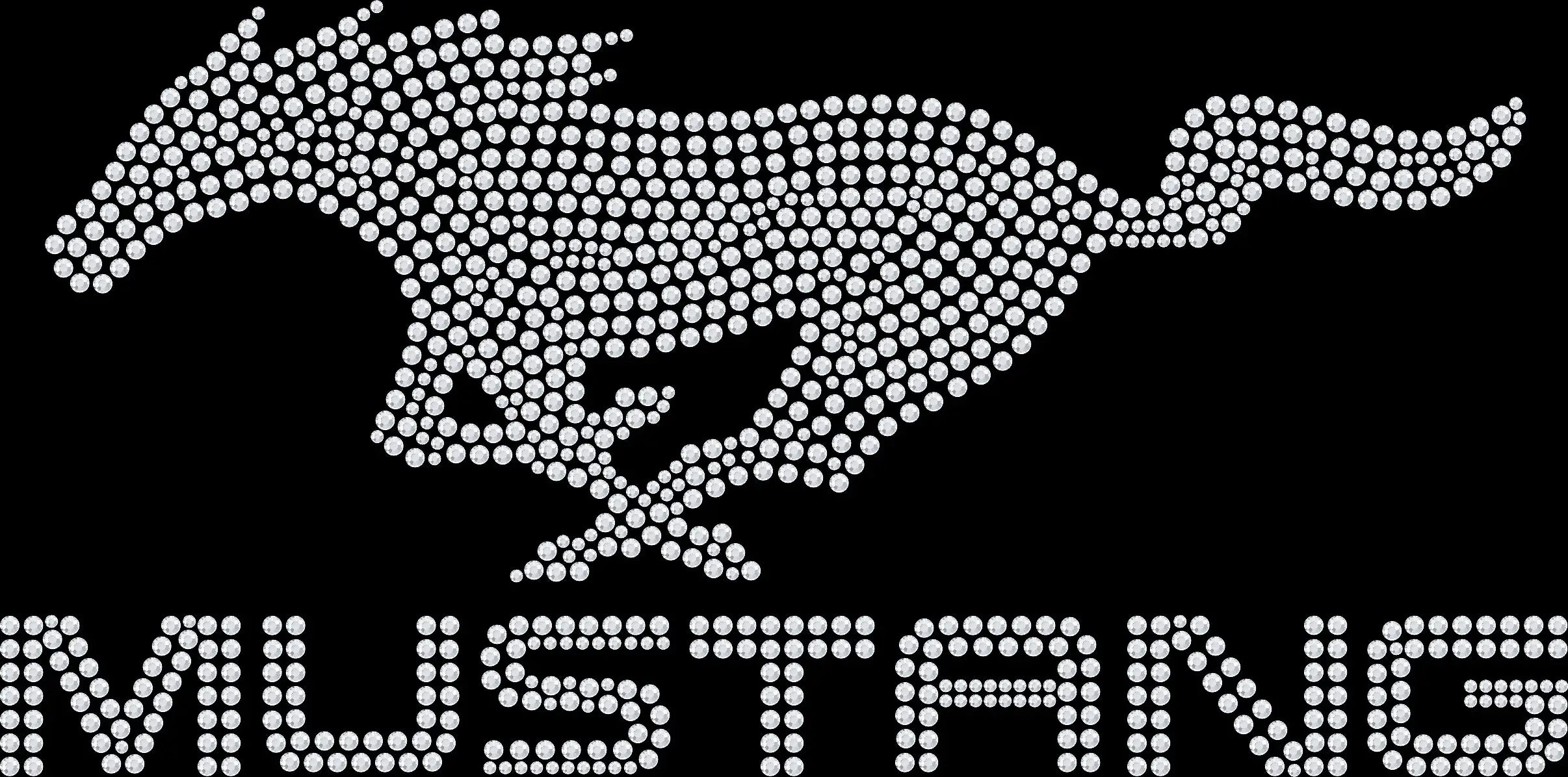 Horse logo rhinestone shirt with sparkling crystal pony design on unisex tee, muscle car inspired bling shirt for women, automotive style apparel with high shine rhinestones