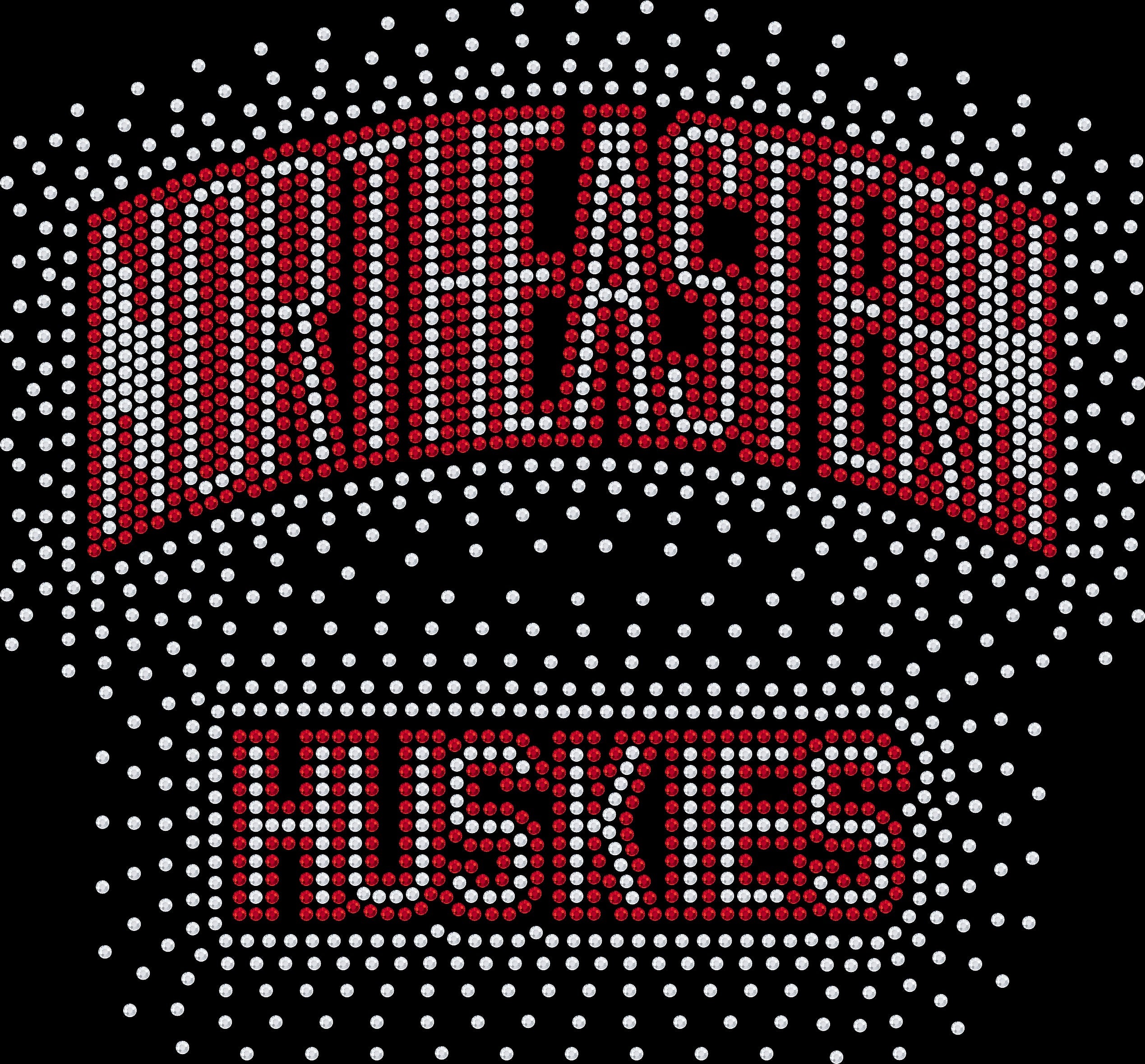 huskies shirt, huskies rhinestone tee, team spirit shirt women, sparkly team shirt, school spirit tee, sports fan shirt women, rhinestone team shirt, bling spirit wear, game day outfit women, custom team shirt