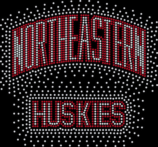 huskies shirt, huskies rhinestone tee, team spirit shirt women, sparkly team shirt, school spirit tee, sports fan shirt women, rhinestone team shirt, bling spirit wear, game day outfit women, custom team shirt