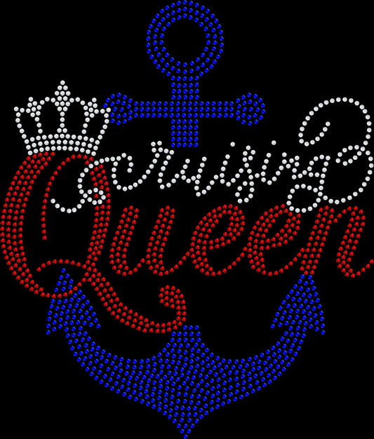 Rule your cruise in style with this Cruising Queen anchor rhinestone shirt. Perfect for girls trips, vacations, and bold statement outfits.