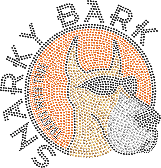 Show off your love for dogs with this Snarky Bark Treats rhinestone shirt. Perfect for pet moms, dog lovers, and boutique pet fashion.