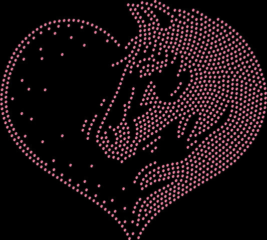 Show your love for horses with this heart horse head rhinestone shirt. Perfect for Derby outfits, equestrian fashion, and horse lover gifts.