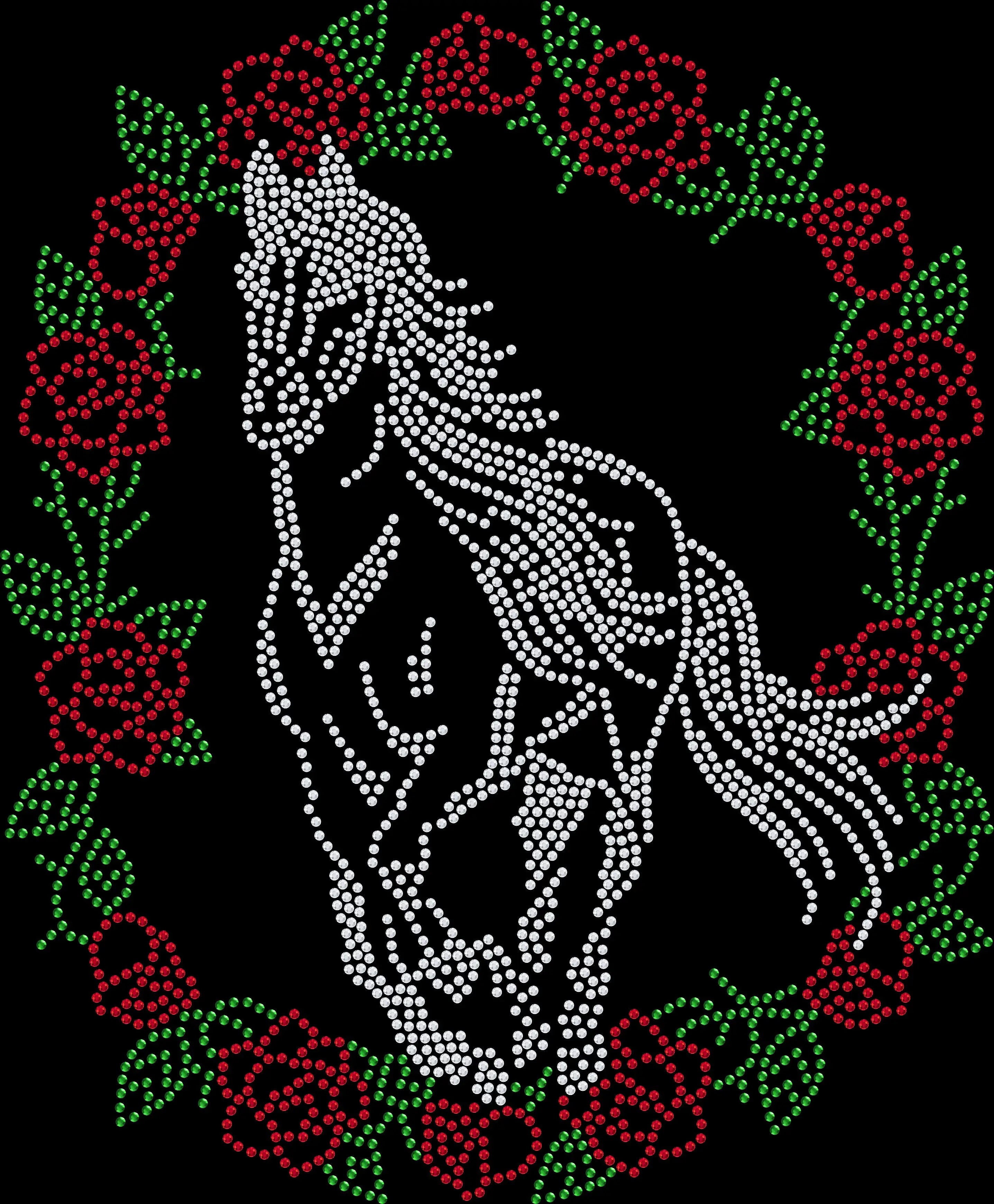 Shine at race day with this horse rose wreath rhinestone shirt. Perfect for Derby outfits, equestrian style, and horse lover gifts.