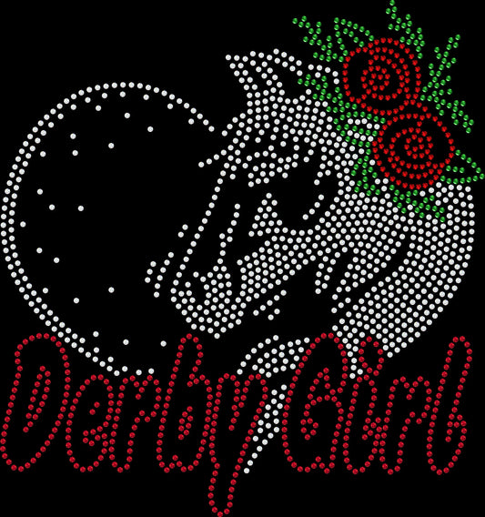 Shine on race day with this Derby Girl horse heart rose rhinestone shirt. Perfect for Derby outfits, equestrian style, and horse lover gifts.