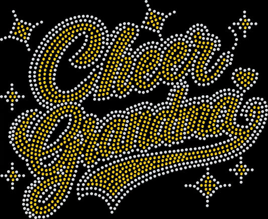 Support your cheerleader in style with this Cheer Grandma rhinestone shirt. Perfect for game days, competitions, and proud grandma gifts.