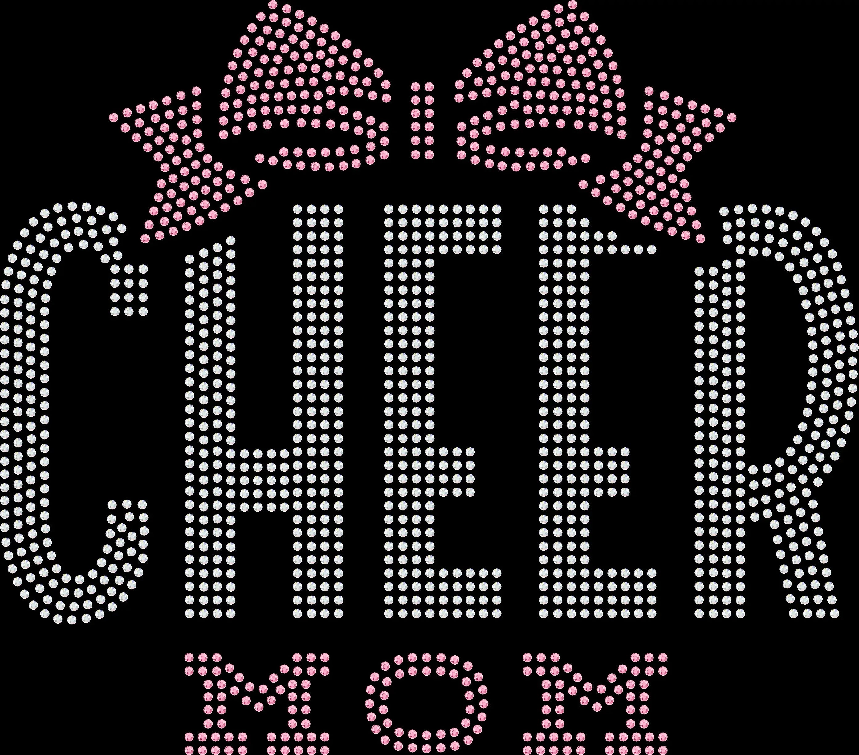 Show your cheer mom pride with this bow rhinestone shirt. Perfect for game days, competitions, and standout spirit wear.