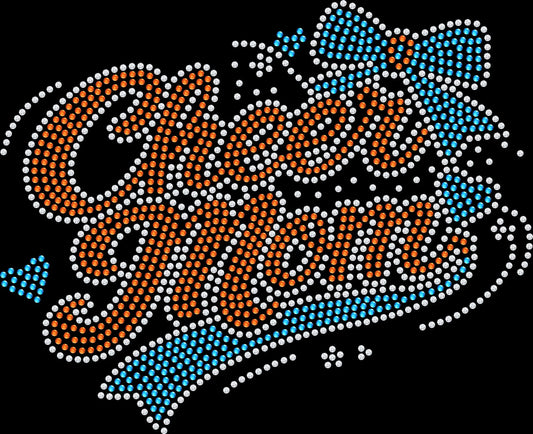 Show your cheer mom pride with this bow rhinestone shirt. Perfect for game days, competitions, and standout spirit wear.