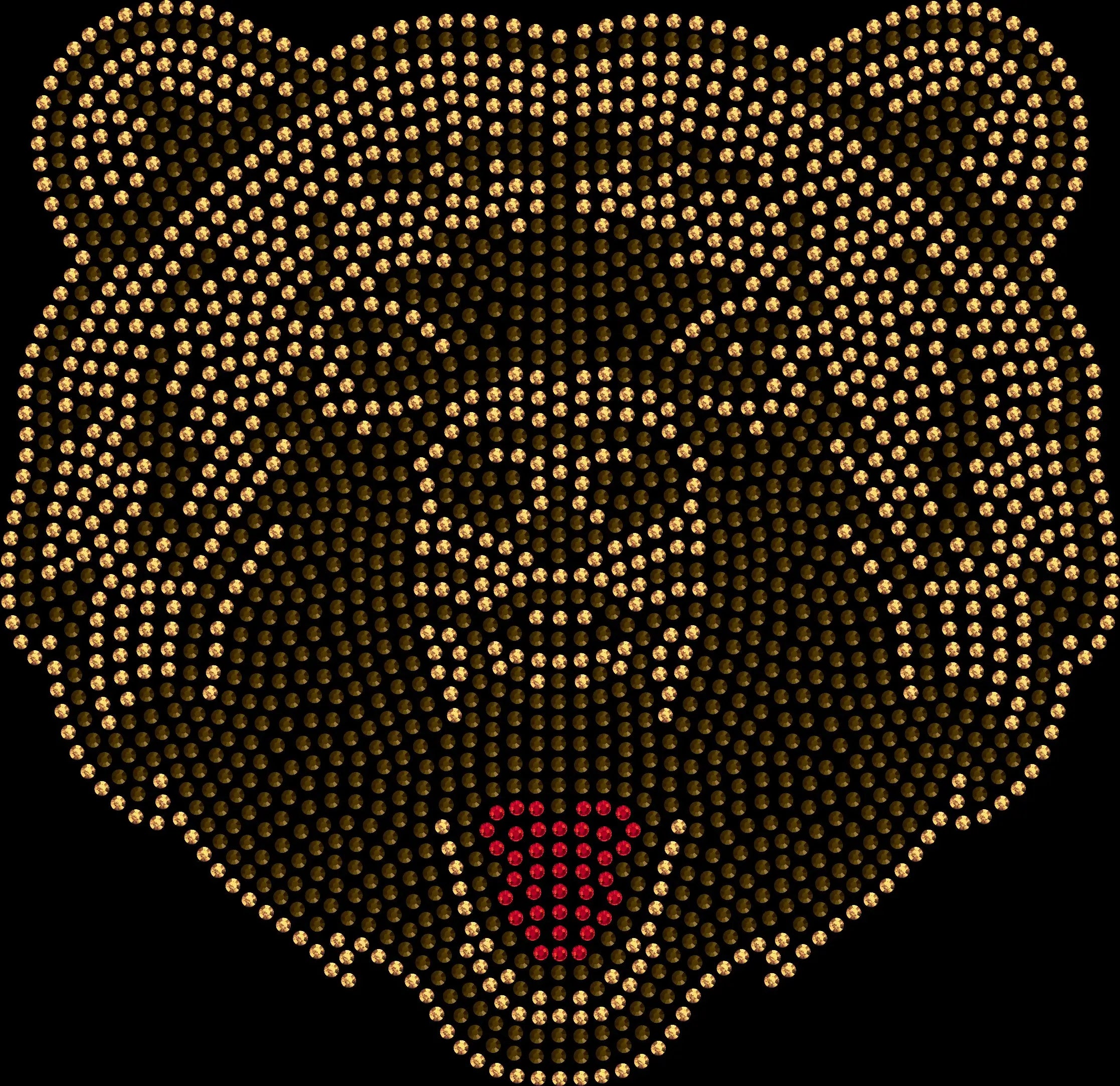 Grizzly Bear Face Rhinestone Shirt | Custom Mascot Spirit Tee
