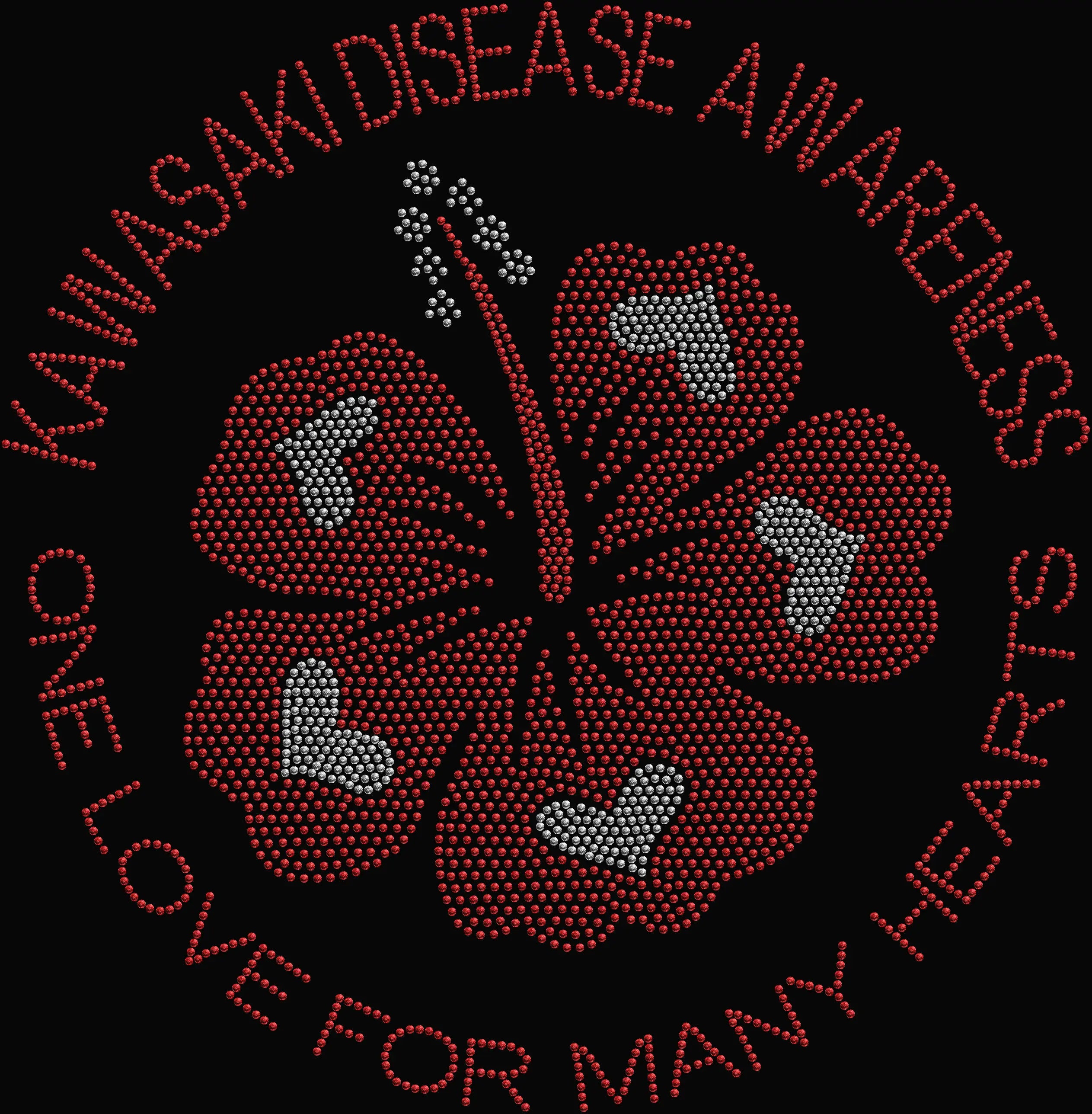 Spread awareness and encouragement in sparkle style with this Flower Kawasaki Disease awareness rhinestone shirt. Perfect for support events, caregivers, and awareness walks.