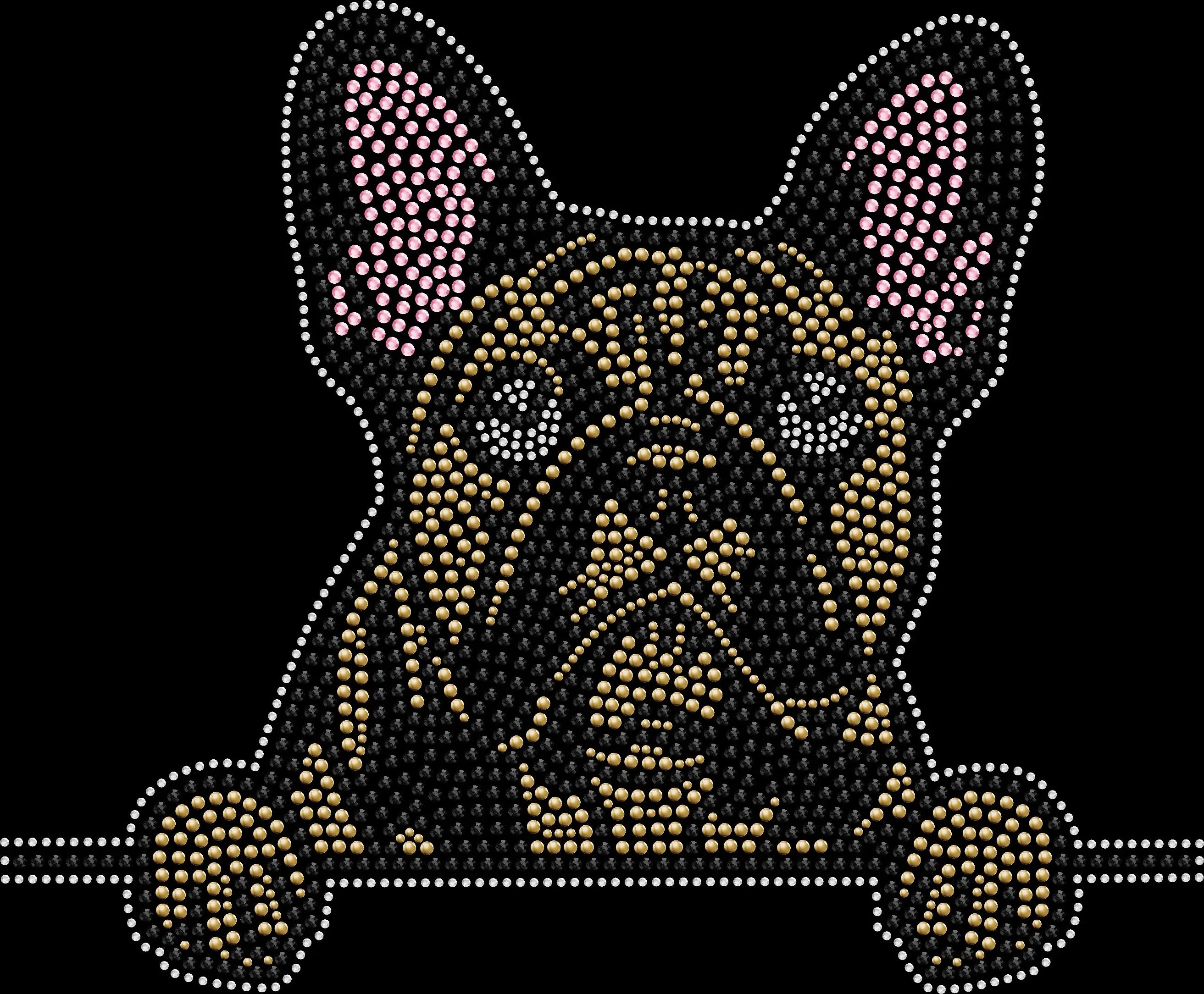 French Bulldog Peeker rhinestone shirt featuring sparkling crystal Frenchie dog graphic on a soft cute pet lover women’s tee