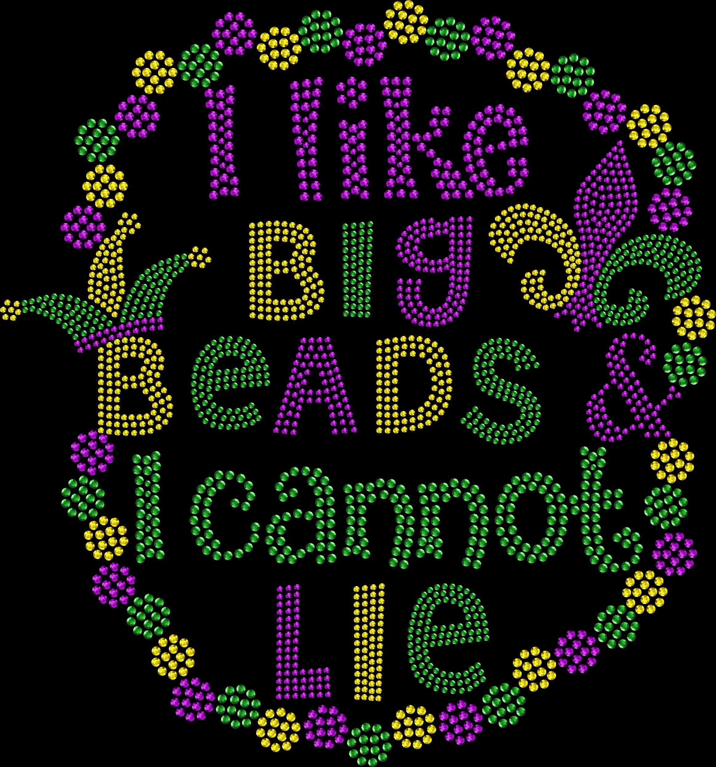 Sparkly rhinestone I Like Big Beads and I Cannot Lie Mardi Gras shirt carnival bling tee for women