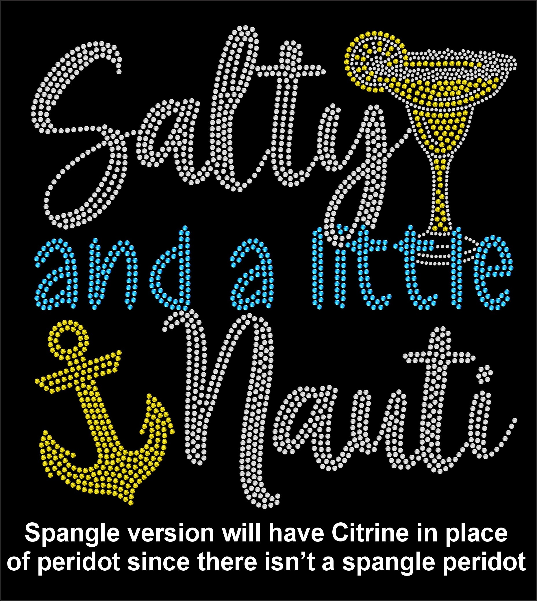 Show your sassy side with this Salty and a Little Nauti rhinestone shirt. Perfect for beach trips, cruises, and fun vacation outfits.