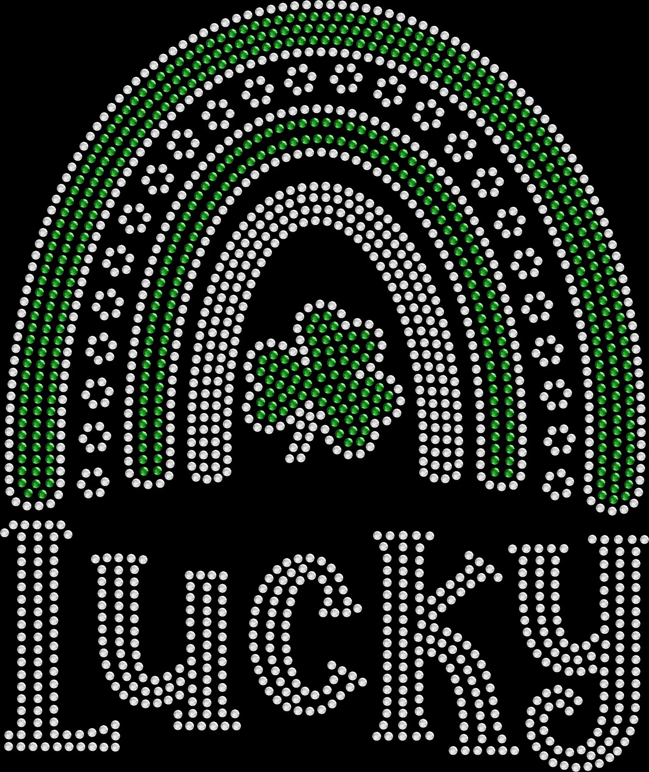 Rhinestone Up All Night to Get Lucky rainbow St Patrick's Day shirt with sparkling rhinestones on black t-shirt festive Irish party outfit