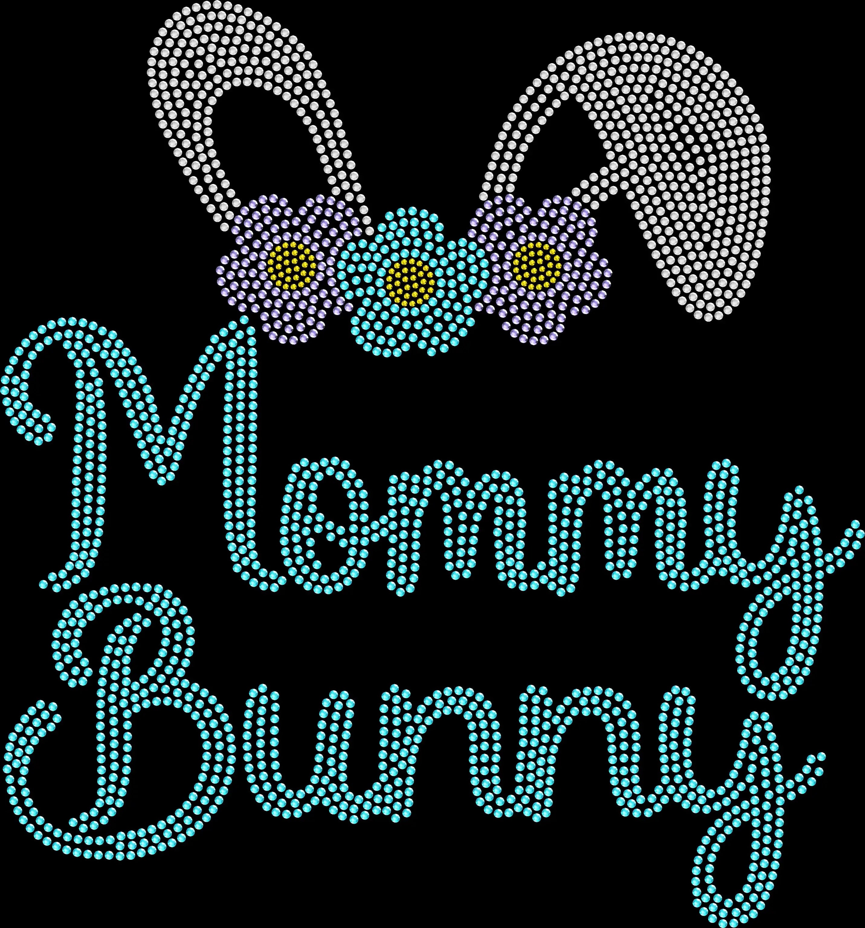 Mummy Bunny rhinestone shirt featuring sparkling crystal bunny graphic on a soft women’s spring holiday tee, perfect for Easter brunch, egg hunts, and festive family celebrations