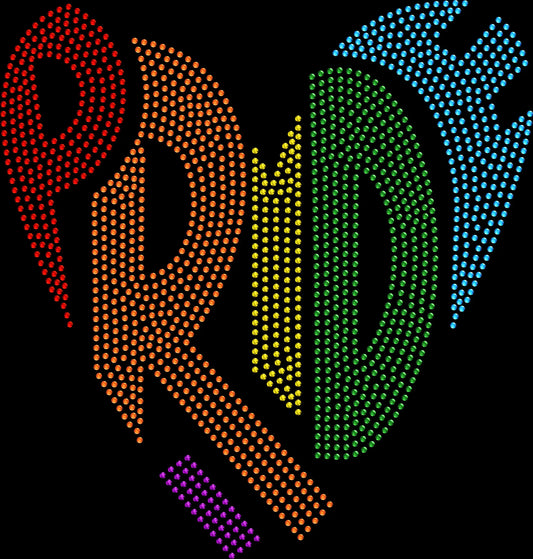 Pride Heart Rhinestone Shirt | LGBTQ Rainbow Pride Tee
