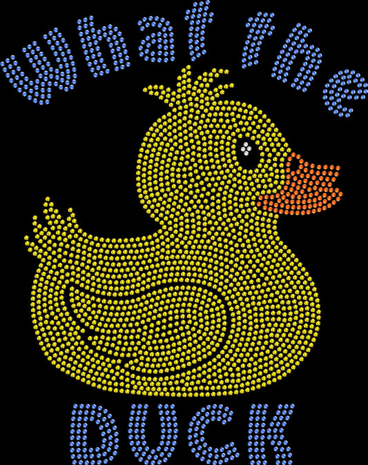 duck hunter what the duck yellow rubber duck cruise rhinestone shirt on black tee funny vacation outfit