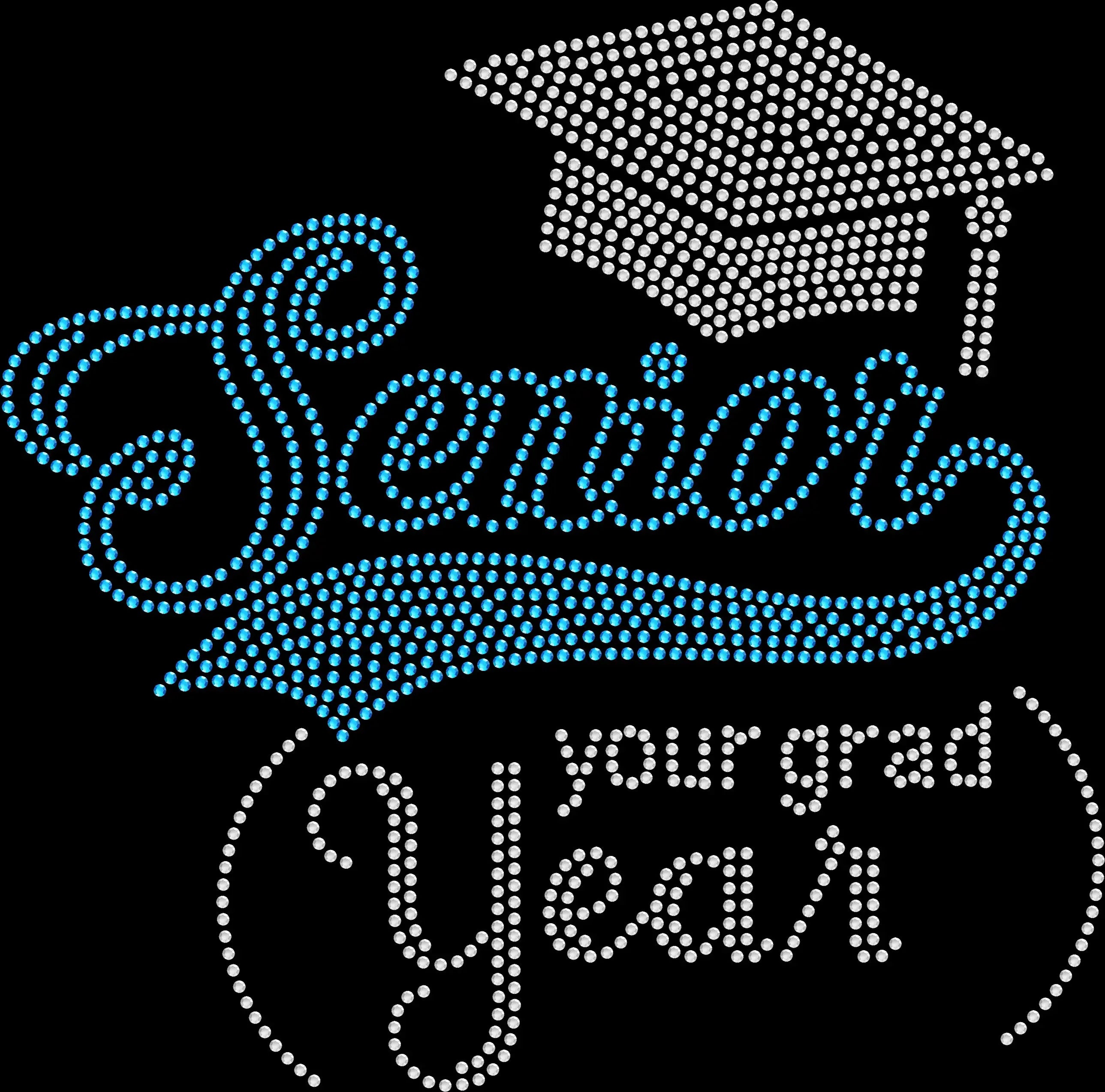 Senior Custom Year Swoosh shirt personalized with the student's graduation year and featuring a sweeping accent design created with premium glass rhinestones or holographic spangles. Senior spirit apparel for Senior Night, school events, senior pictures, graduation parties, commencement, and senior-year celebrations. 🎓✨💎🎉💖