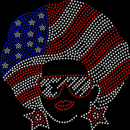 rhinestone shirt, bling tee, patriotic shirt, usa shirt, afro shirt, black pride shirt, usa pride, statement shirt, sparkly shirt, womens shirt, unisex tee, patriotic outfit, cultural pride, bling babes