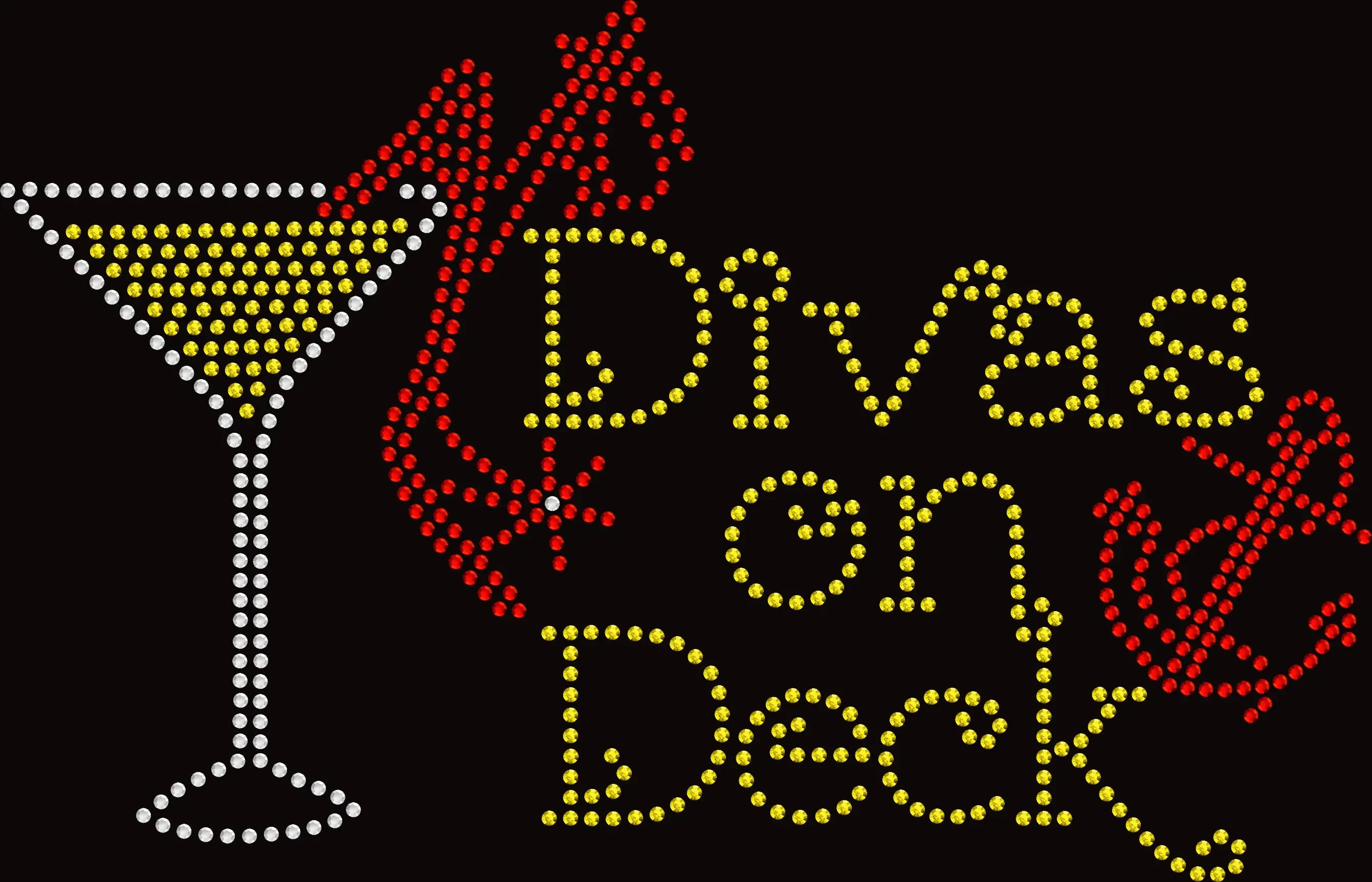 divas on deck rhinestone cruise shirt with martini glass high heel and anchor on black tee