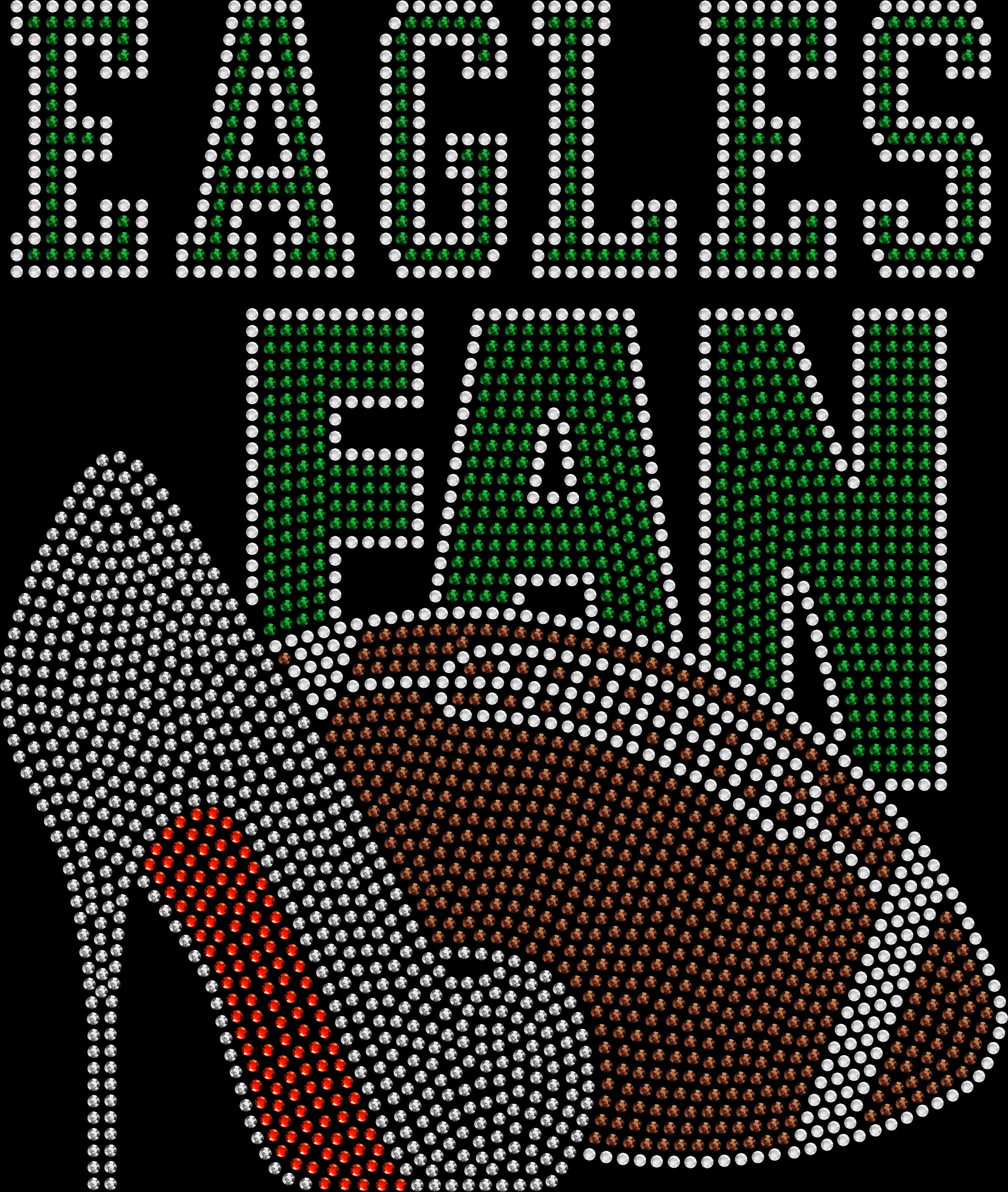 Football Fan rhinestone shirt featuring sparkling crystal lettering with a high heel graphic and custom name on a soft women’s tee, perfect for game day, tailgating, and stylish football fan wear.