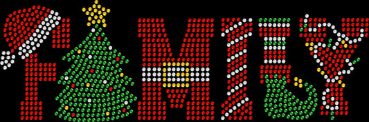 FAMILY Christmas Rhinestone or Spangle Holiday Shirt