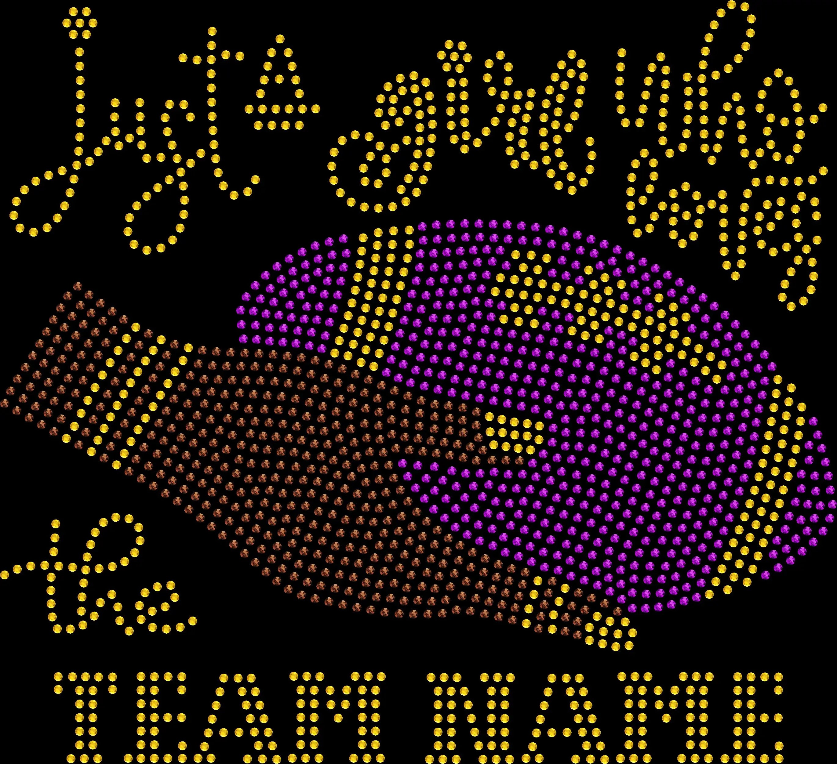 Just a Girl That Loves the [Custom Football Team] Rhinestone Shirt – Game Day Bling Tee - Black Hand - 2740