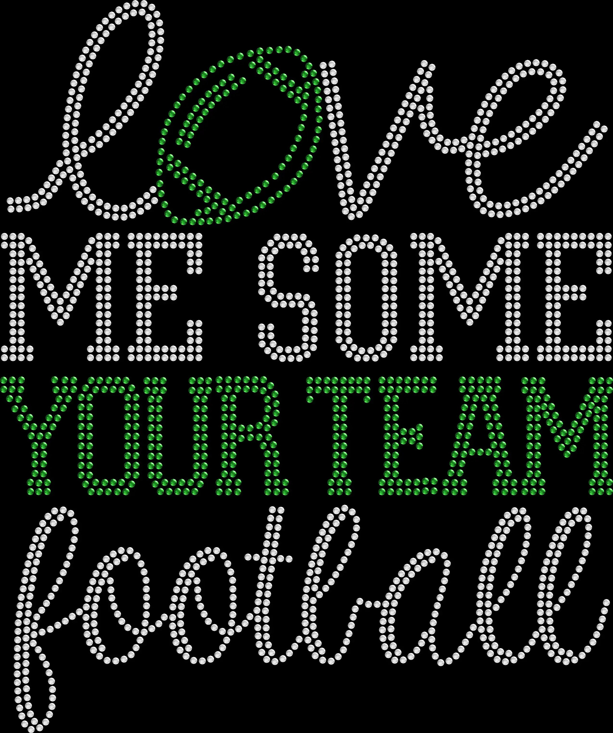 Love Me Some custom football team rhinestone shirt featuring sparkling crystal lettering on a soft women’s tee, perfect for football games, tailgating, watch parties, and stylish game-day fan wear.