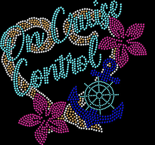 Relax in style with this On Cruise Control rhinestone shirt. Perfect for couples cruises, vacations, and nautical ou